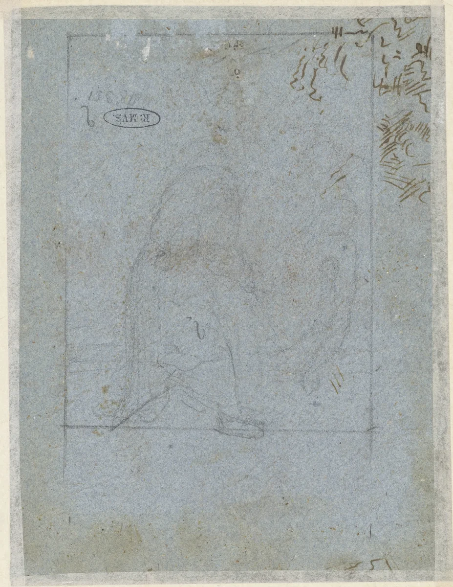 Studie voor een graflegging by anonymous, drawing, 1508-1600