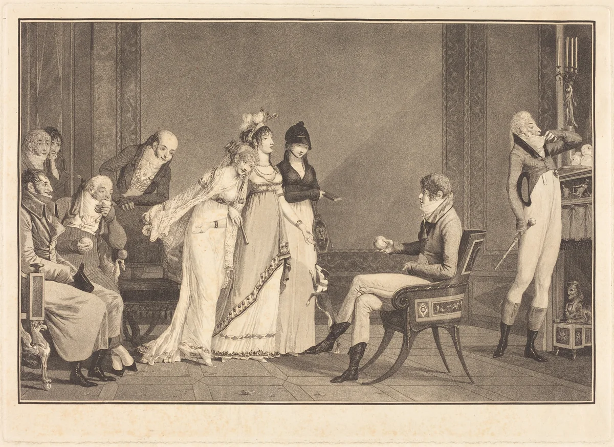 L'Orange, ou le moderne Jugement de Paris by Philibert Louis Debucourt, print, 1801