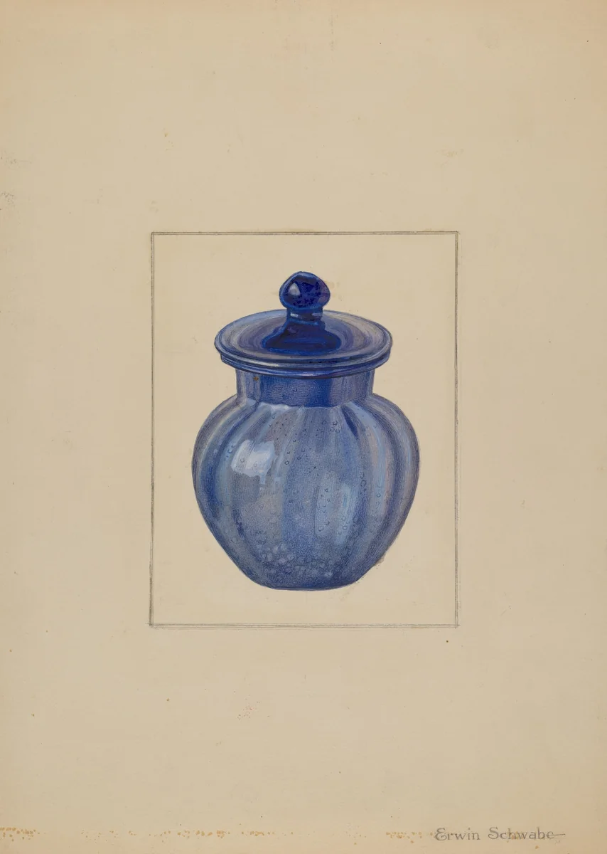 Rose Petal Jar by Erwin Schwabe, index of american design, 1937