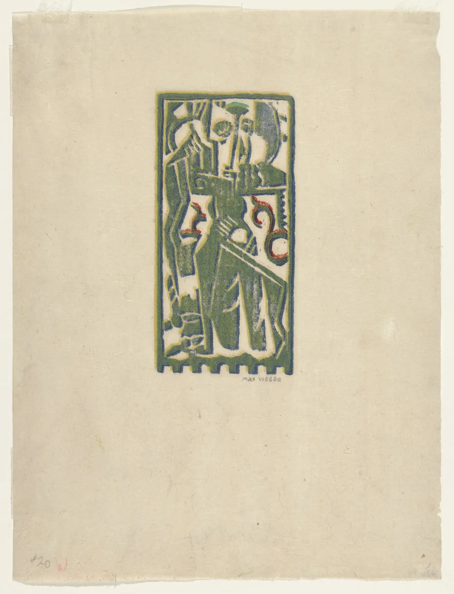 Figure Composition by Max Weber, print, 1919