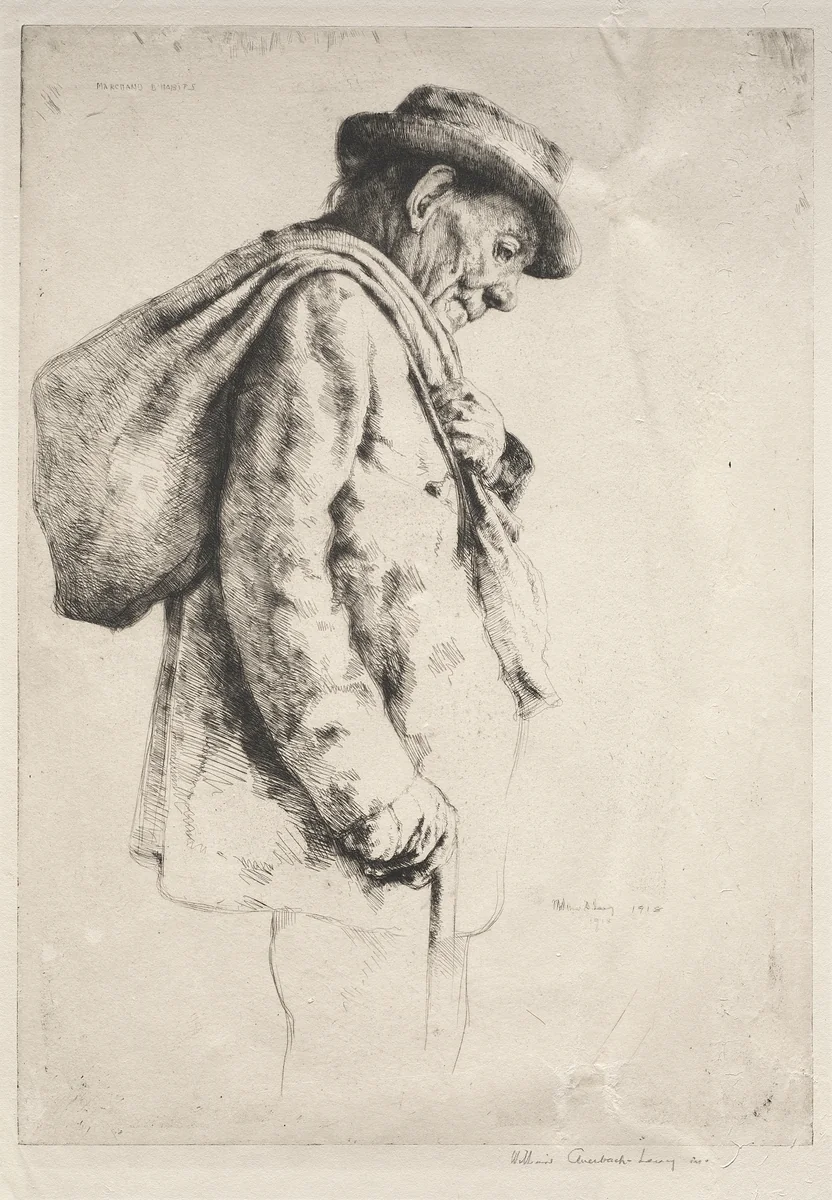 Marchand d'Habits by William Auerbach-Levy, print, 1918