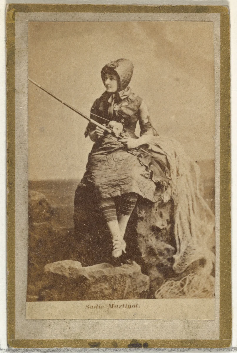 Sadie Martinot, from the Actresses and Celebrities series (N60, Type 2) promoting Little Beauties Cigarettes for Allen & Ginter brand tobacco products by Allen & Ginter, photograph, 1887