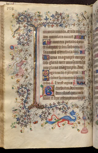 Hours of Charles the Noble, King of Navarre (1361-1425): fol. 64v, Text by Master of the Brussels Initials and Associates, book, 1400-1410