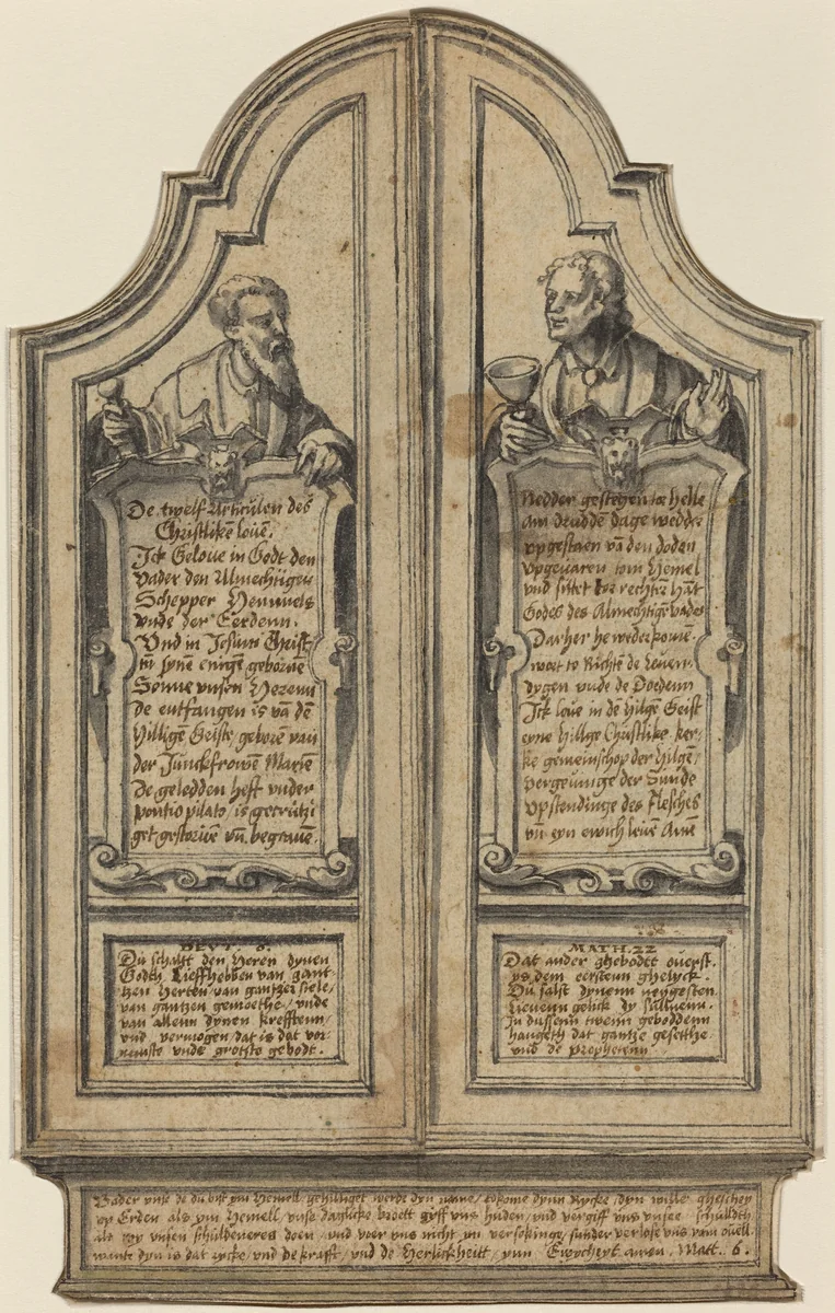 Altar of the Christian Faith by Hermann tom Ring, drawing, 1561