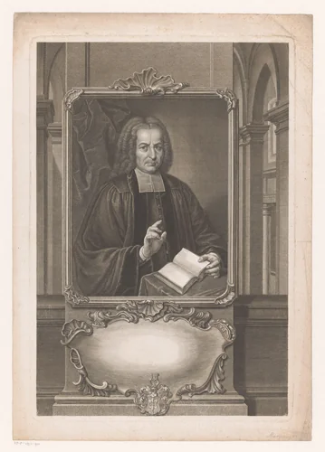 Portret van Bernhard Walther Marperger by Johann Wilhelm Windter, print, 1751