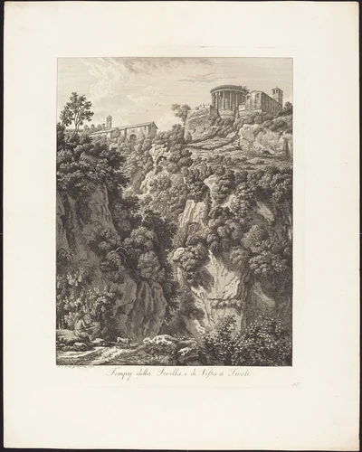 Tempj della Sibilla e Vesta a Tivoli by Albert Christoph Dies, portfolio, 1755-1822