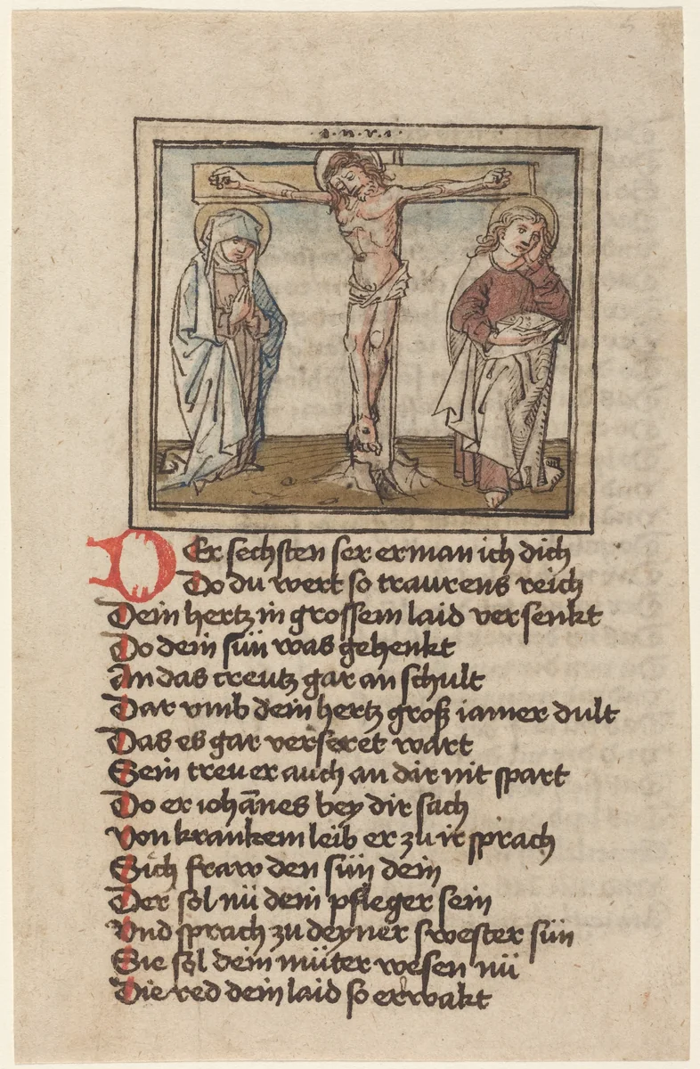 The Crucifixion by anonymous, drawing, 1400-1500