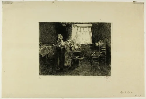 Wash Day by Robert Frederick Blum, print, 1877-1903