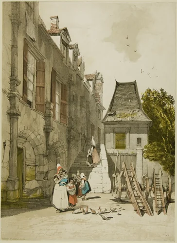 L'Abaye St. Amand, Rouen by Thomas Shotter Boys, print, 1839