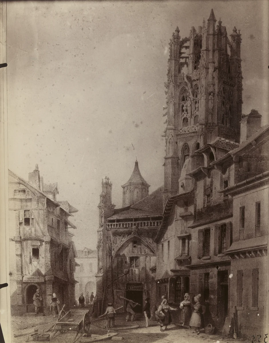 Rouen (reproduction of print) by Eugène Atget, photograph, 1907