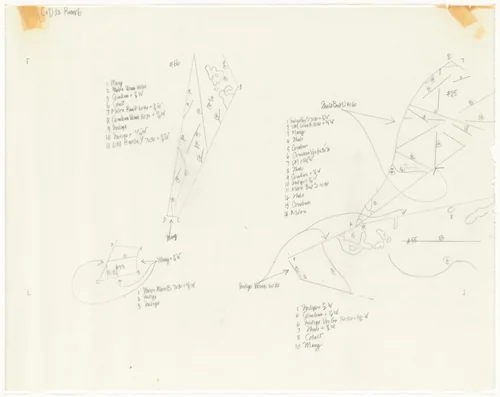 Tracing for Changes and Disappearances #32 (6 of 11) by John Cage, drawing, 1982