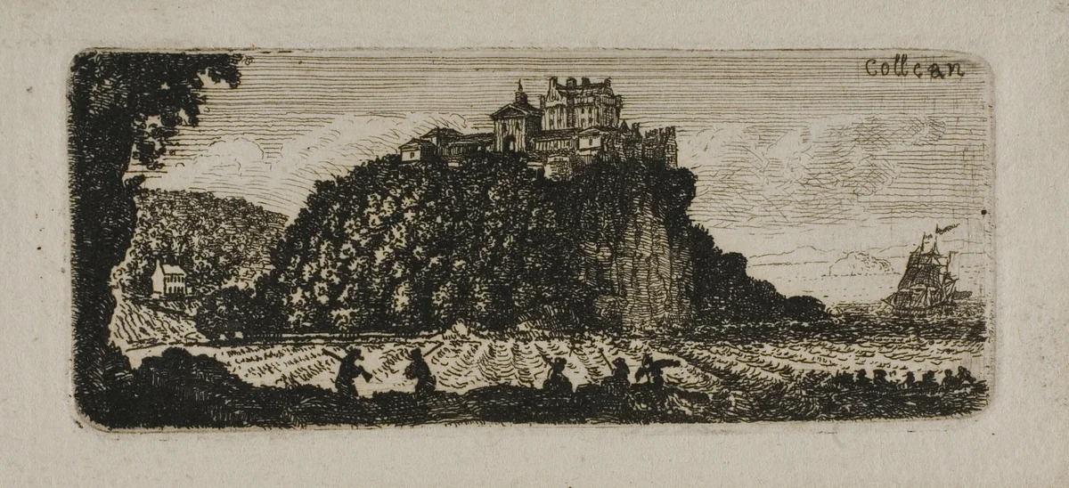 Colzean Castle by John Clerk, print, 1748-1812