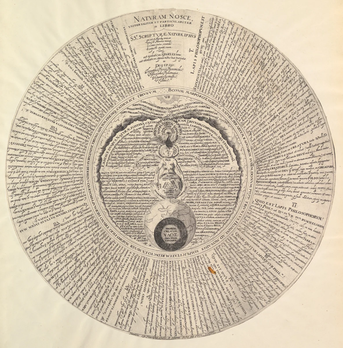 The Philosopher's Stone from Heinrich Khunrath, Amphiteatrum sapientiae aeternae by Peter van der Doort, print, 1535-1611
