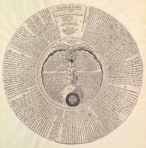 The Philosopher's Stone from Heinrich Khunrath, Amphiteatrum sapientiae aeternae by Peter van der Doort, print, 1535-1611