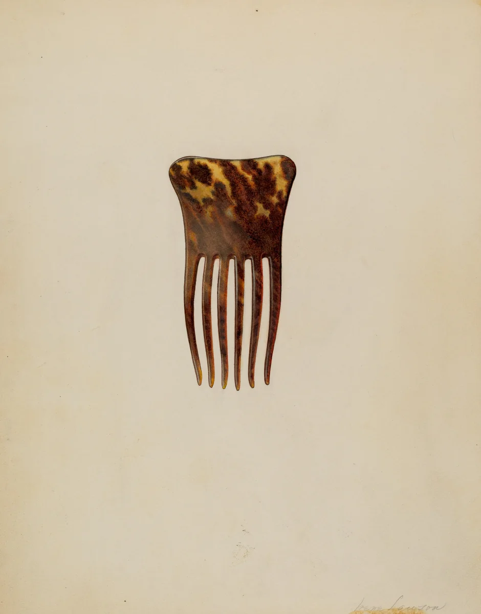 Comb by Irene Lawson, index of american design, 1940