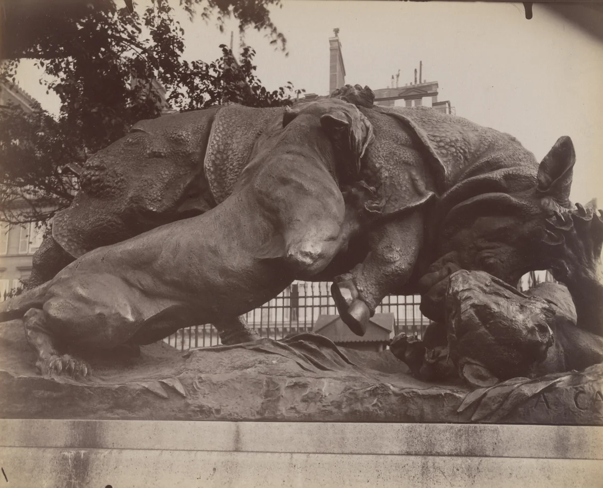 Tuileries -- Groupe par Cain by Eugène Atget, photograph, 1911