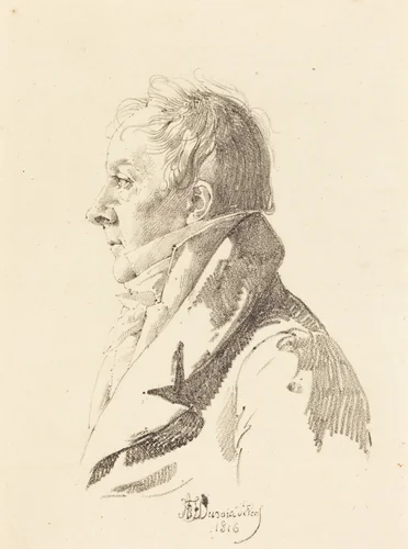 Portrait of a Man by Honore-Jean Dubois Duperray, print, 1816