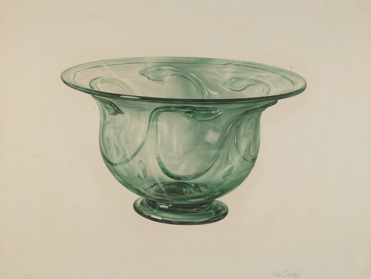 Bowl by Van Silvay, index of american design, 1938