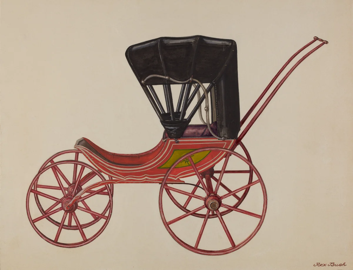 Doll Carriage by Rex F. Bush, index of american design, 1937