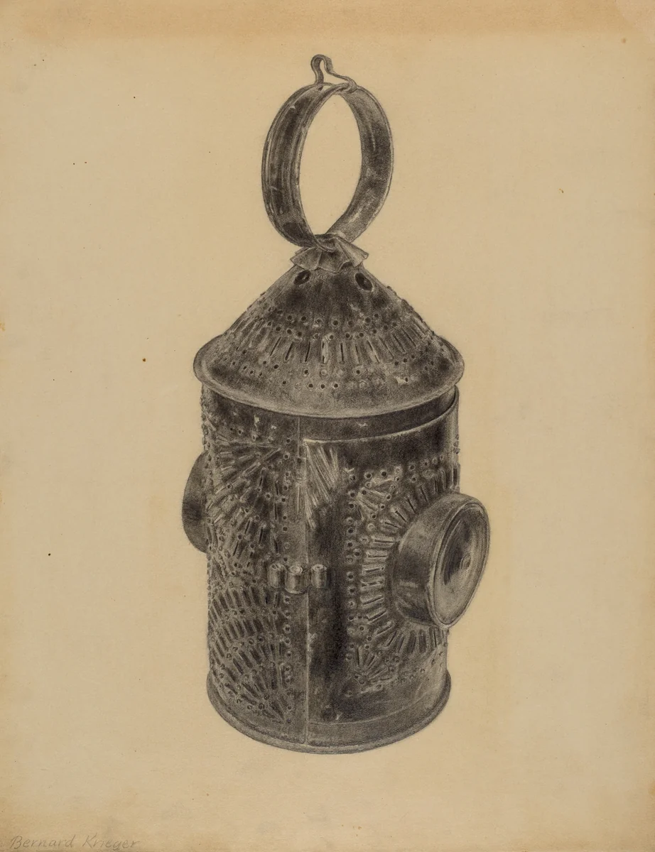 Lantern by Bernard Krieger, index of american design, 1937