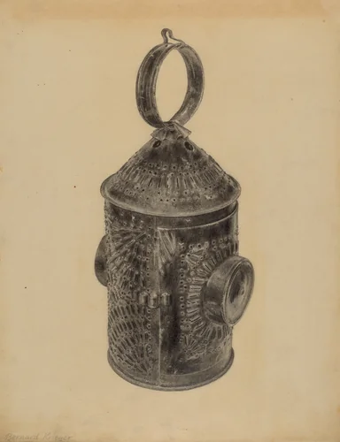 Lantern by Bernard Krieger, index of american design, 1937