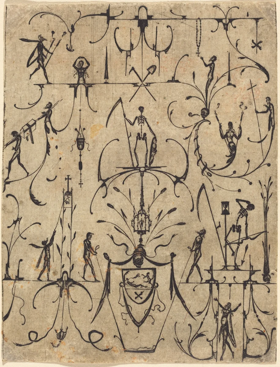 Ornament by Master B.H.M., print, 1480-1599