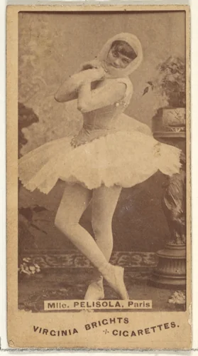 Mlle. Pelisola, Paris, from the Actors and Actresses series (N45, Type 1) for Virginia Brights Cigarettes by Allen & Ginter, photograph, 1885-1891