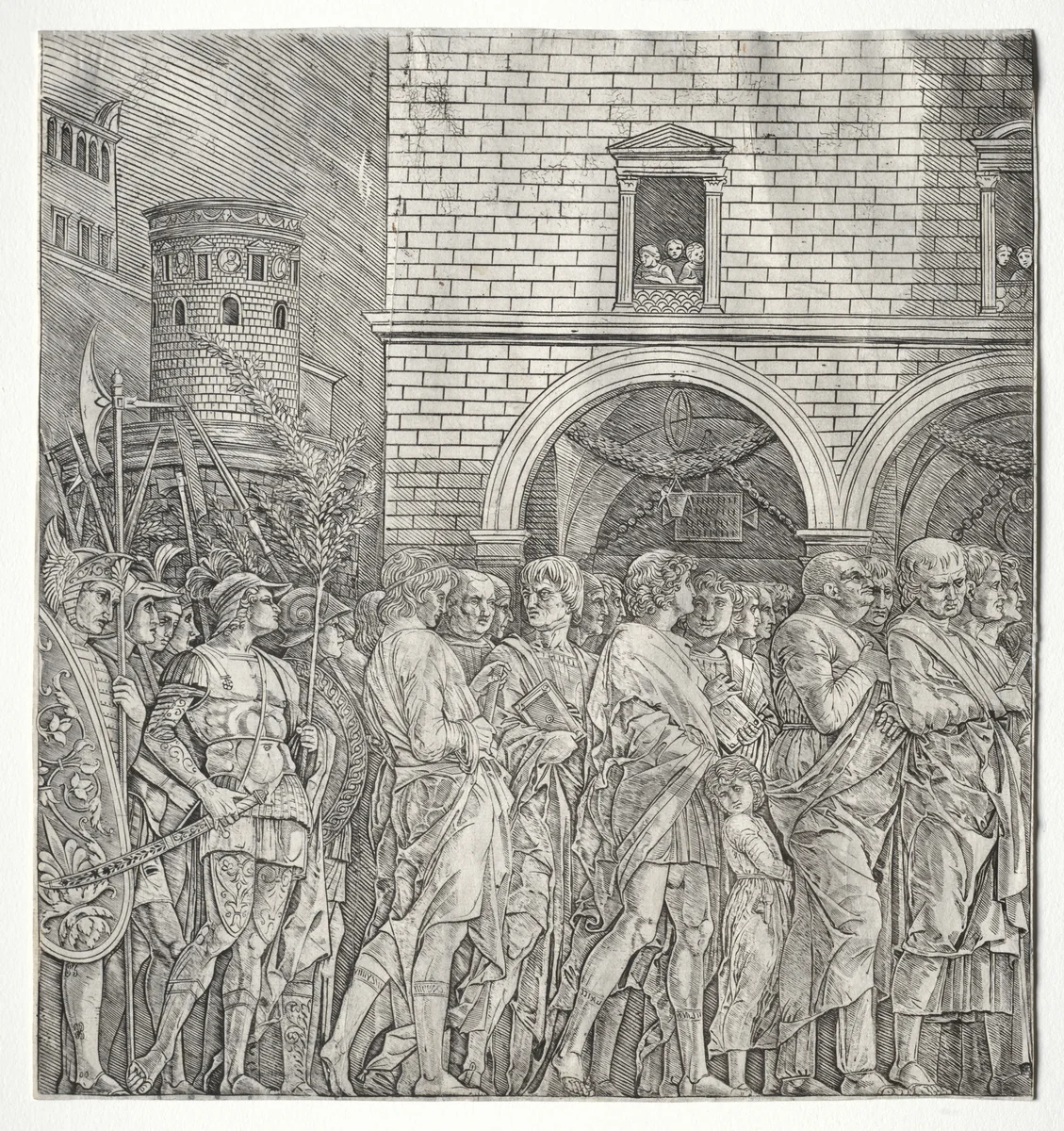 The Triumphs of Caesar: The Senators by Andrea Mantegna, print, 1400-1500