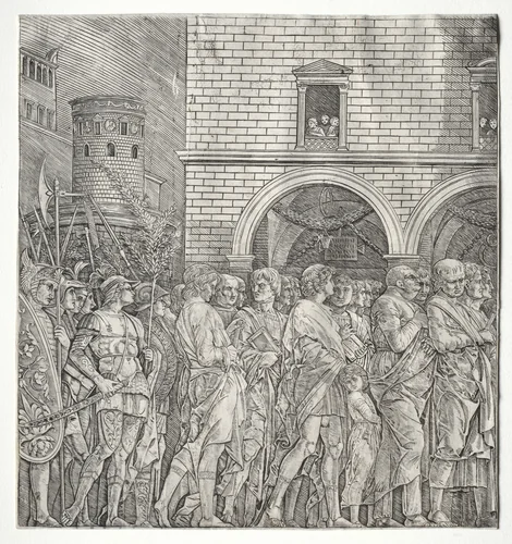 The Triumphs of Caesar: The Senators by Andrea Mantegna, print, 1400-1500