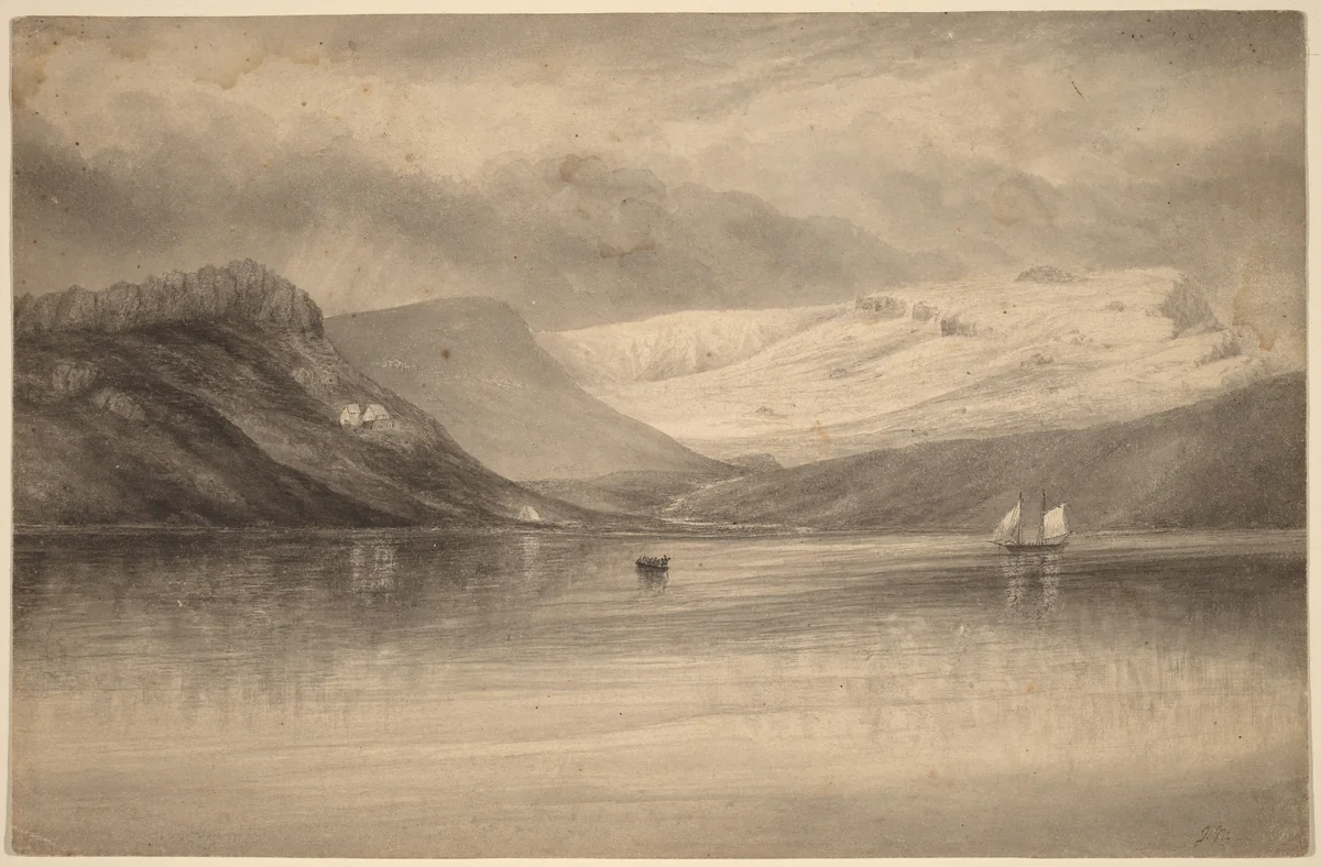 American Observing Station, Kerquelen Islands by John Moran, drawing, 1874-1875