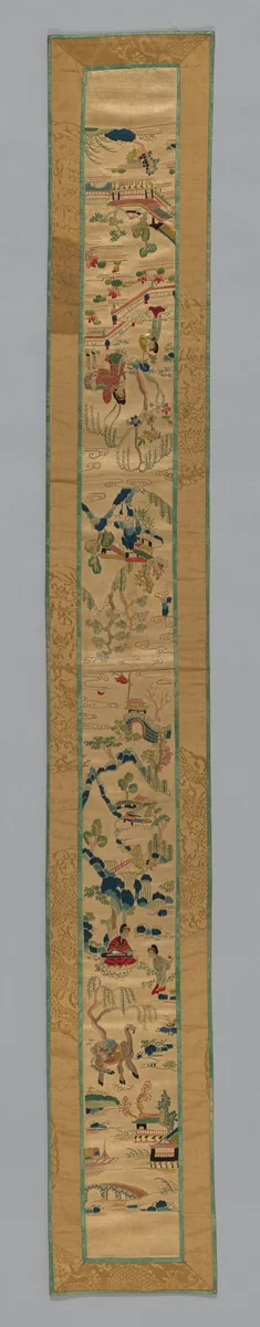 Fragment (Sleeve Band) by China, textile, 1850-1875