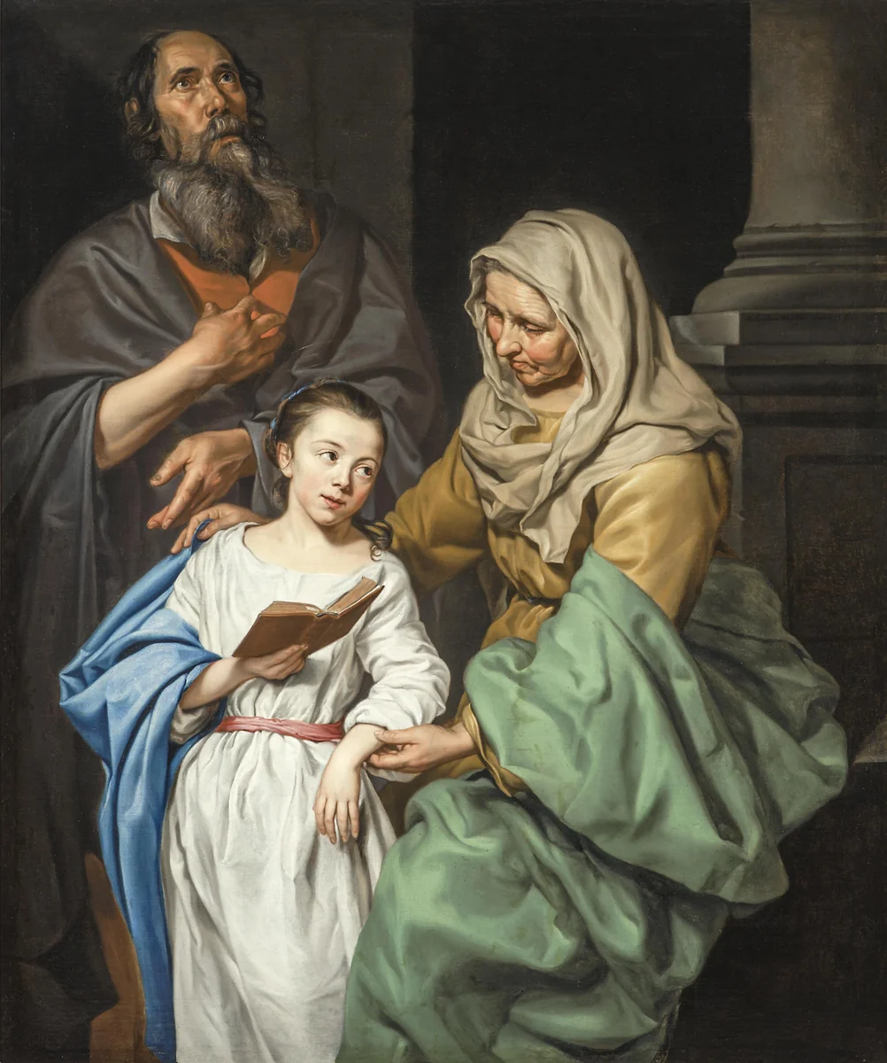 The Education of the Virgin, 1656 by Michaelina Wautier, painting, 1656