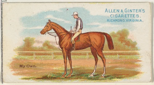 My Own, from The World's Racers series (N32) for Allen & Ginter Cigarettes by Allen & Ginter, print, 1888