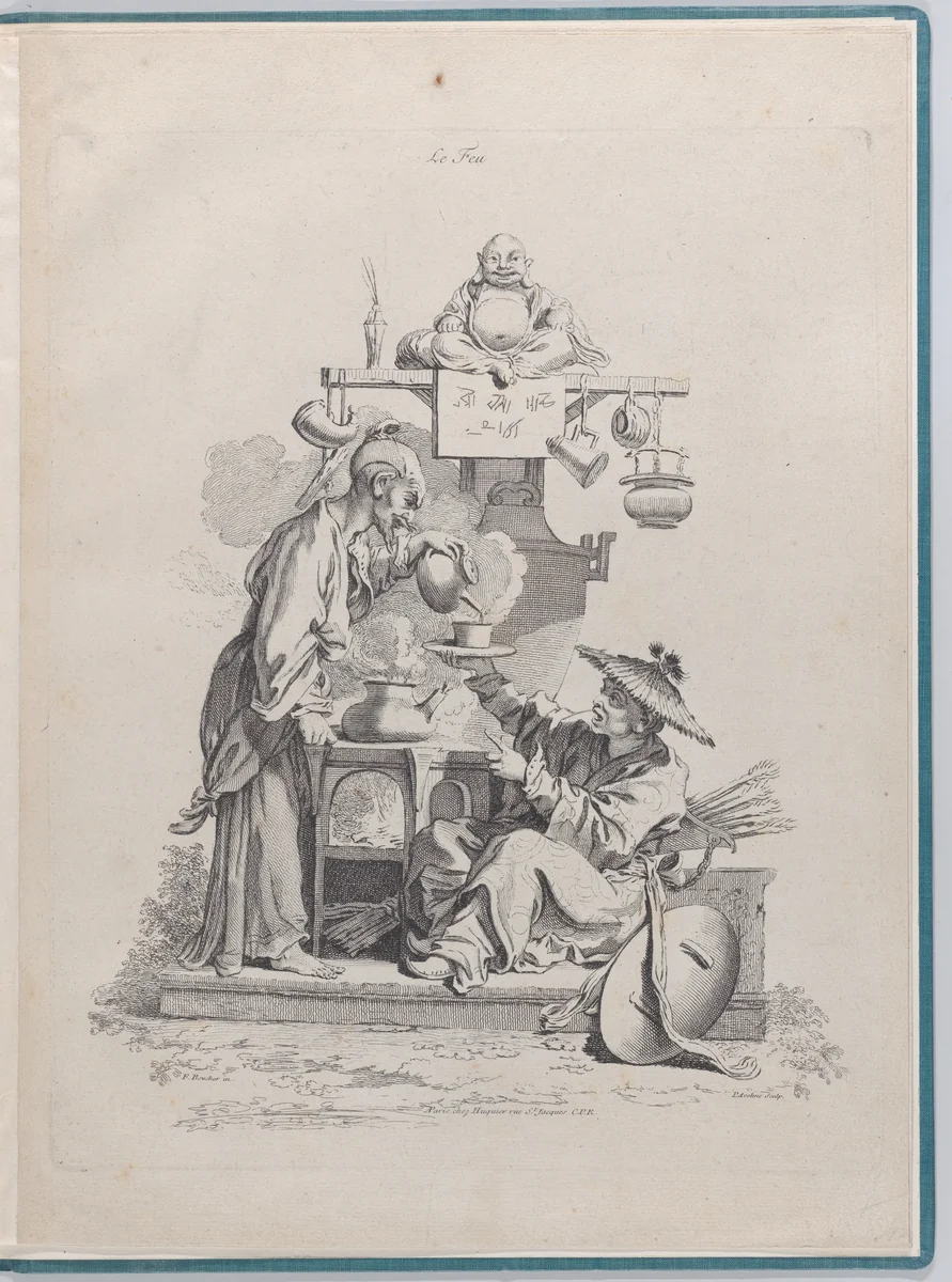 Fire, from The Four Elements by Pierre Alexandre Aveline, print, 1738-1749