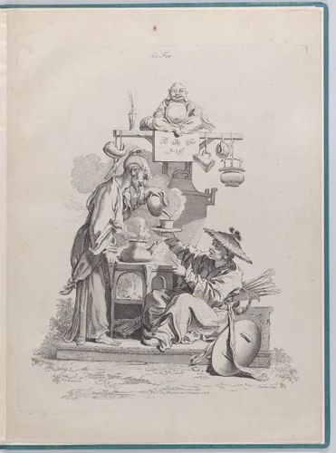 Fire, from The Four Elements by Pierre Alexandre Aveline, print, 1738-1749