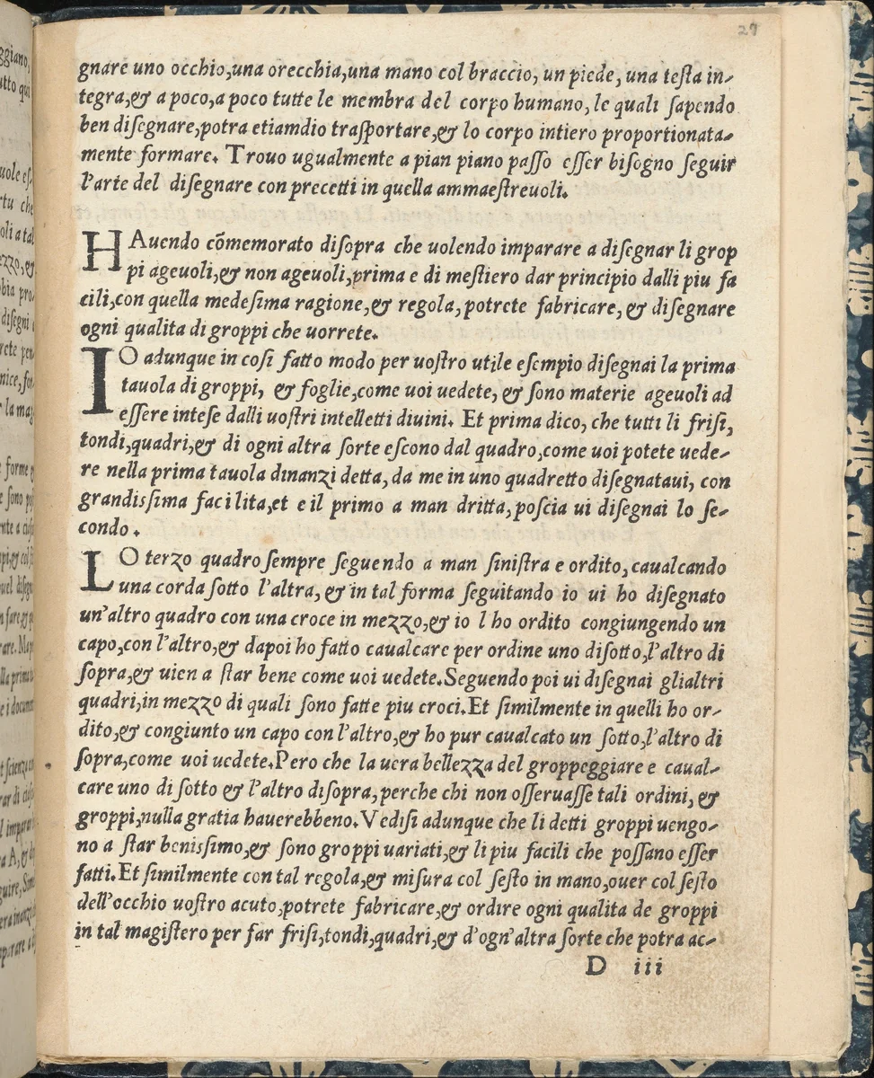 Essempio di recammi, page 27 (recto) by Giovanni Antonio Tagliente, book, 1530