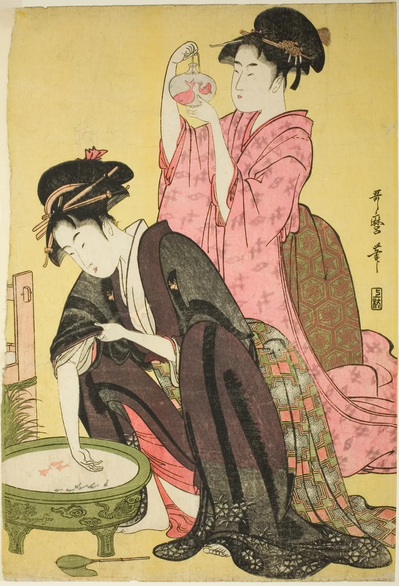 Goldfish by Kitagawa Utamaro (喜多川歌麿), print, 1789-1800