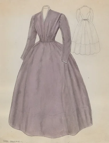 Quaker Dress by Sara Garfinkel, index of american design, 1936