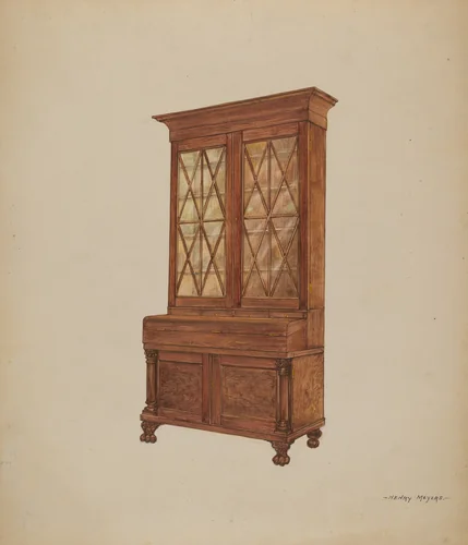 Bookcase and Writing Desk by Henry Meyers, index of american design, 1936