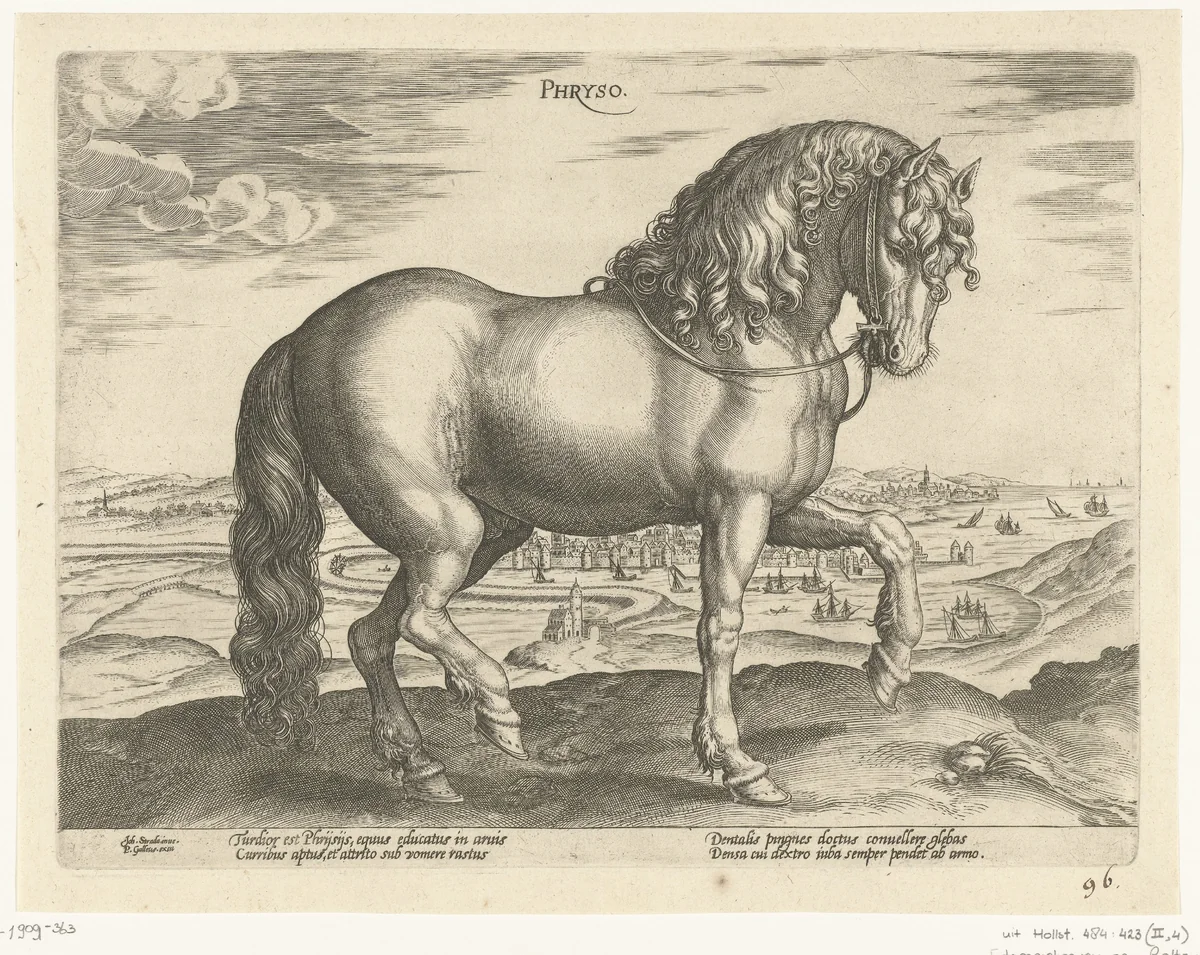 Paard uit Friesland by Unknown, print, 1578-1582