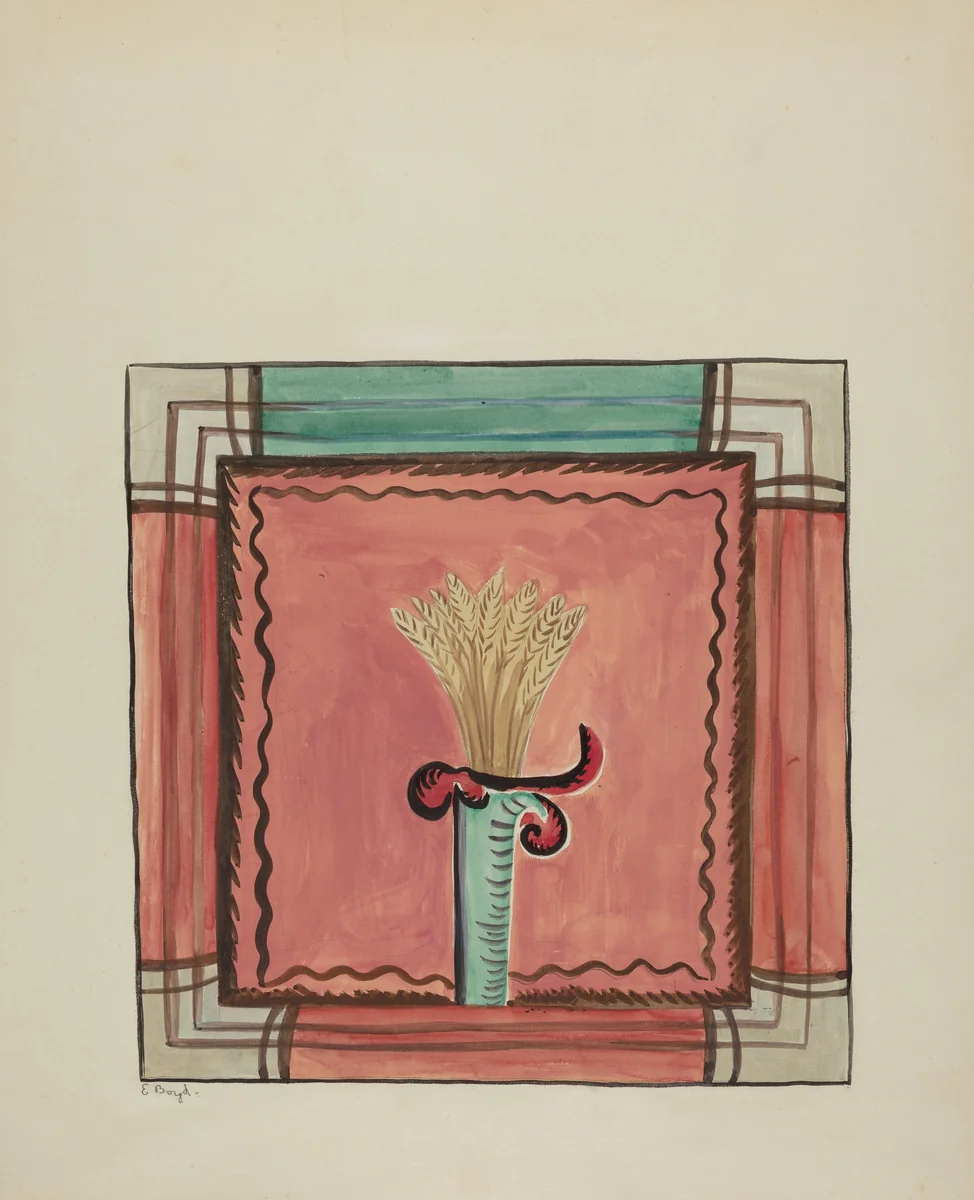Companion Panel from Main Reredos, Church of Sanctuario, Chimayo by E. Boyd, index of american design, 1935-1942