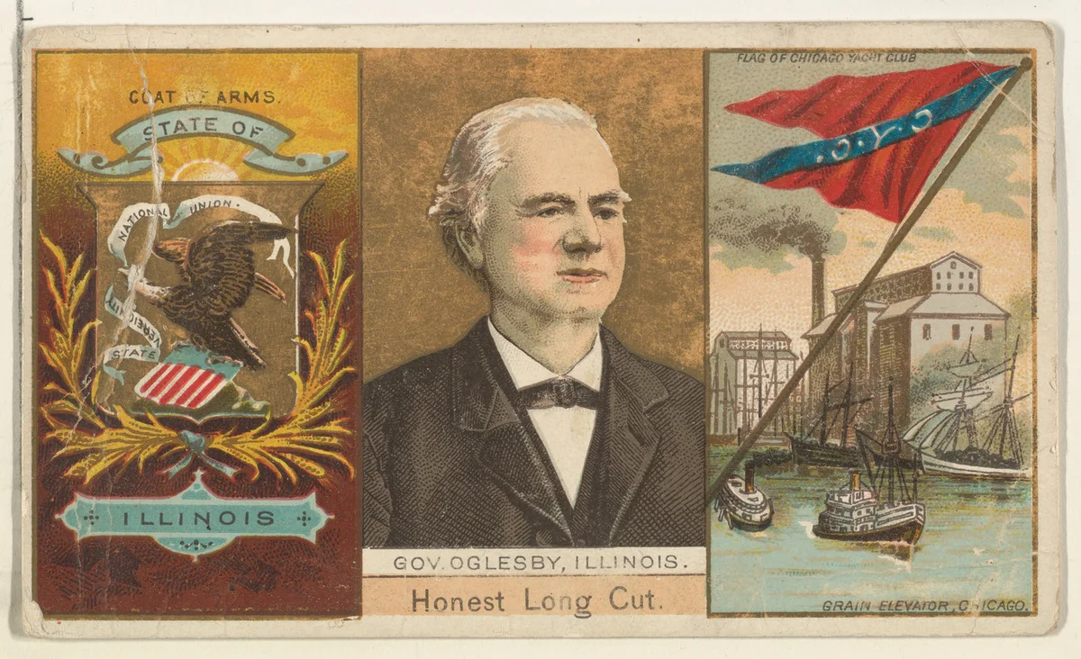 Governor Oglesby, Illinois, from "Governors, Arms, Etc." series (N133-1), issued by Duke Sons & Co. by W. Duke, Sons & Co., print, 1885-1892