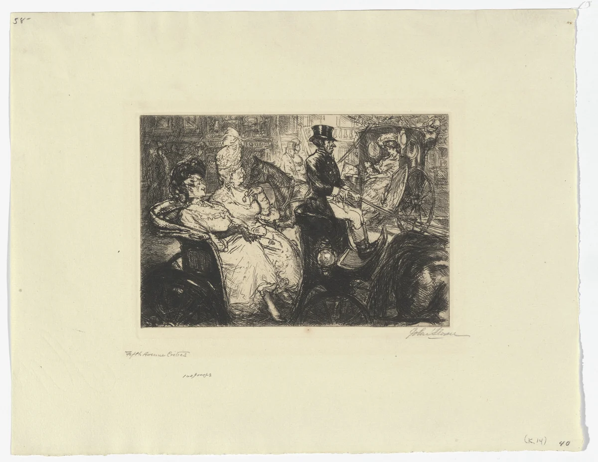 Fifth Avenue Critics by John Sloan, print, 1905