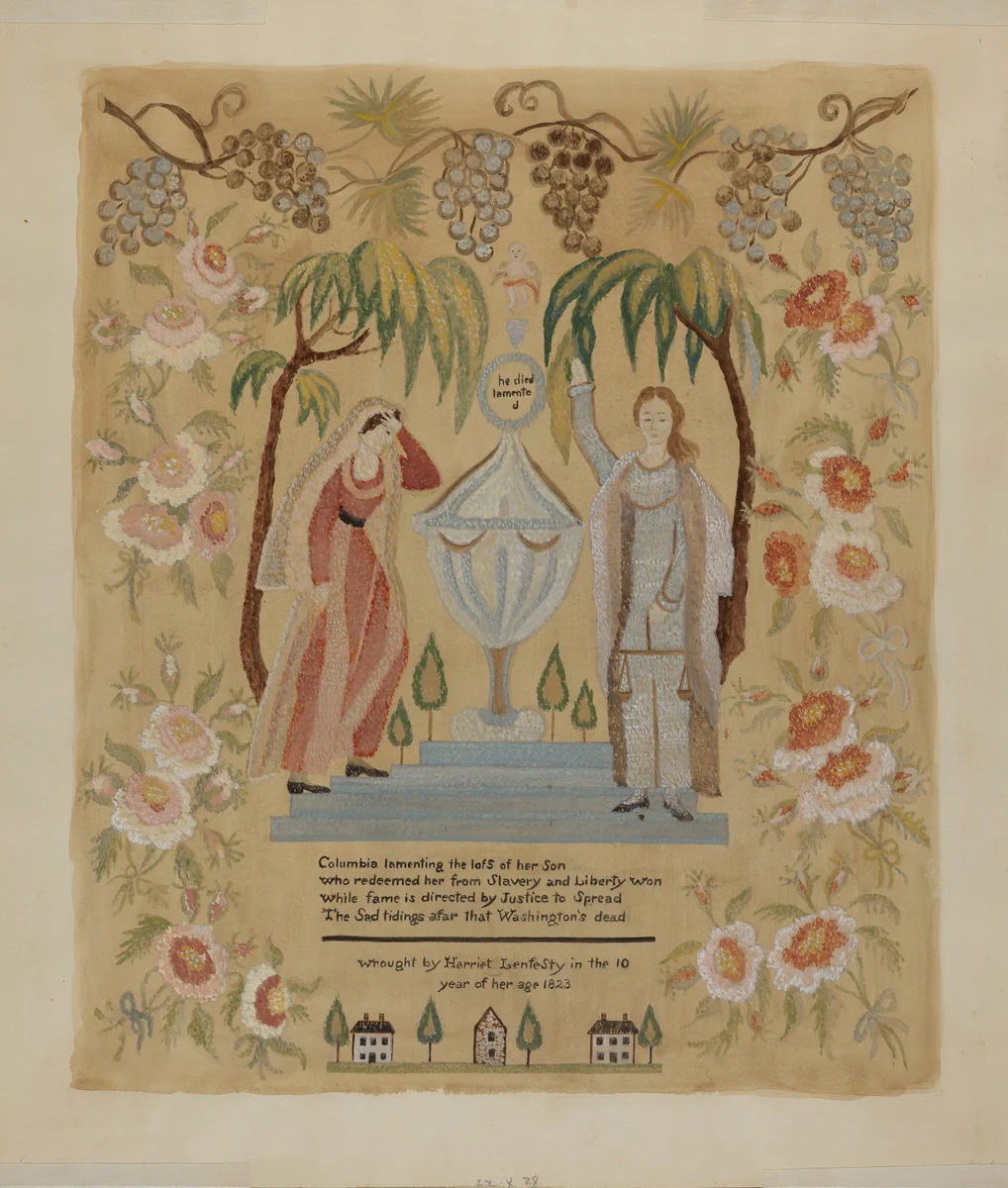 Sampler by Eva Wilson, index of american design, 1936