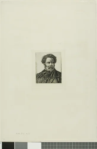 Portrait of Benjamin Fillon, Writer and Historian by Charles Meryon, print, 1862