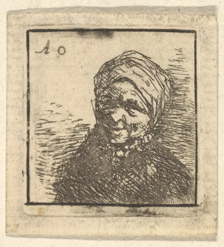Peasant Woman by Adriaen van Ostade, print, 1610-1685