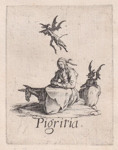 La Paresse (Sloth), from "Les Péchées Capitaux" (The Deadly Sins) by Jacques Callot, print, 1615-1625