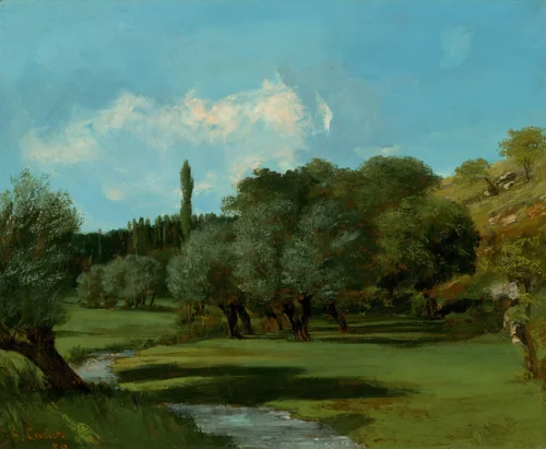 La Bretonnerie in the Department of Indre by Gustave Courbet, painting, 1856