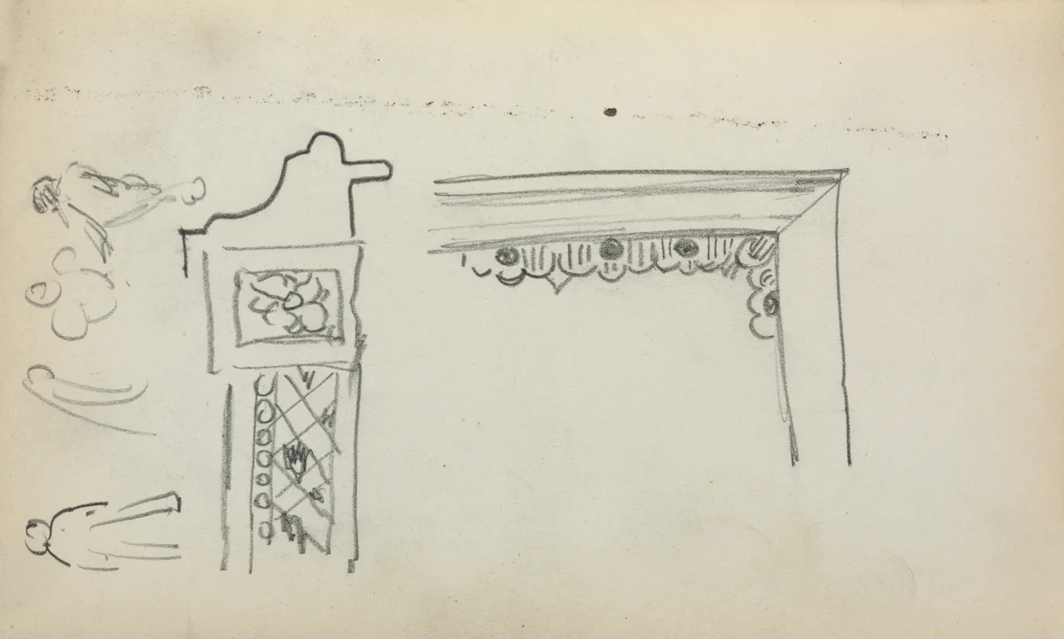 Italian Sketchbook: Architectural Details and Figures (page 199) by Maurice Prendergast, book, 1898-1899