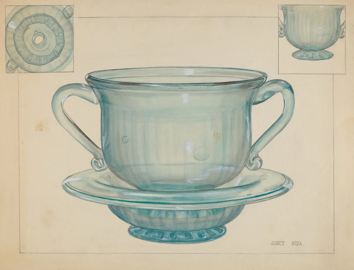 Flower Pot and Base by Janet Riza, index of american design, 1937